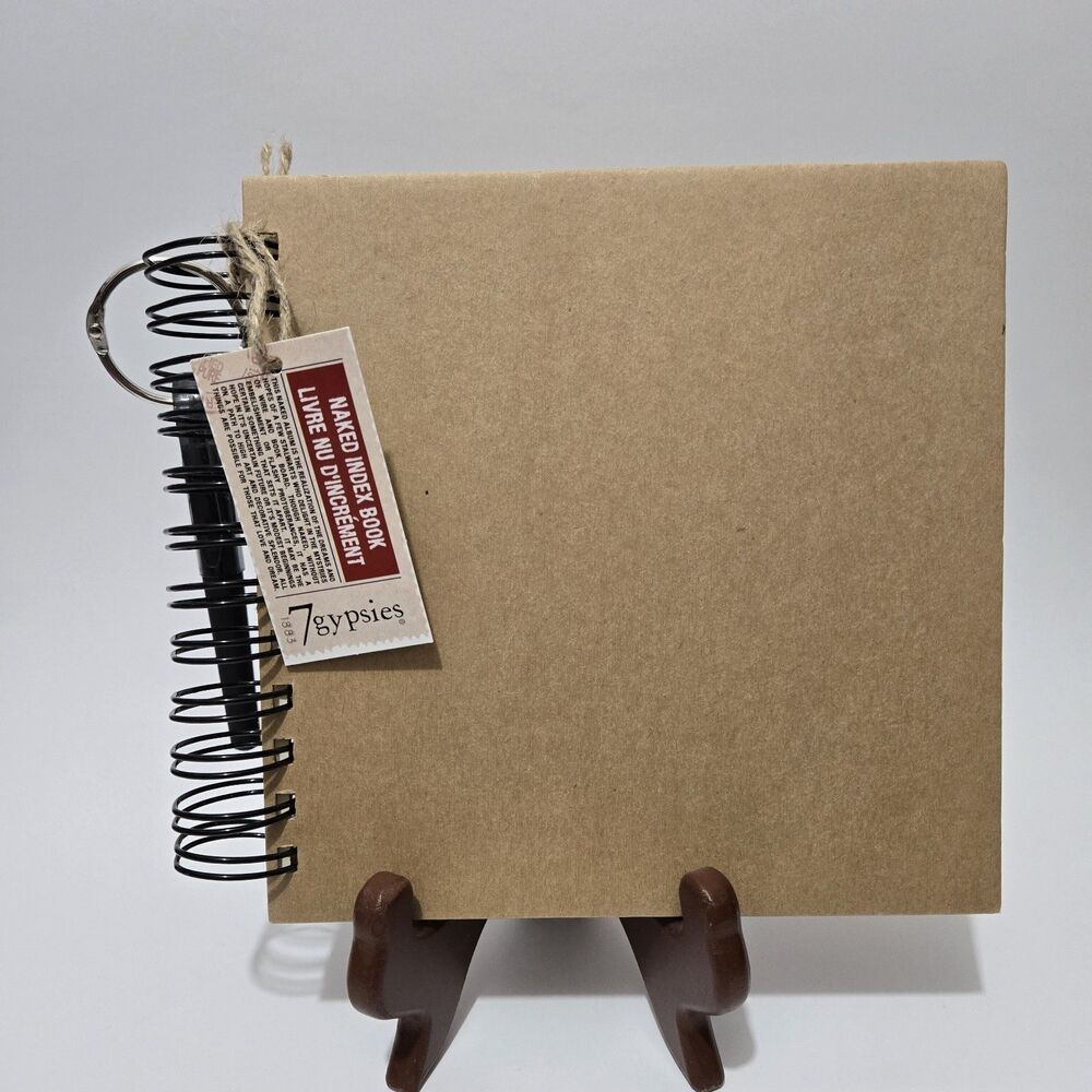 7 Gypsies Naked Journal INDEX Book Spiral Bound Blank Journal Manila Pages Bonus